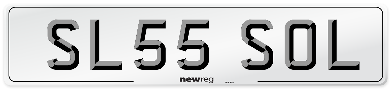 SL55 SOL Number Plate from New Reg